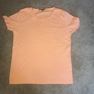 Ralph Lauren Short Sleeve Tee Shirt Orange Peach